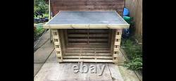 Log Store Wooden Garden Pent Outdoor Patio Storage Heavy Duty 16mm