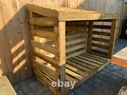 Log store, 6ft wide, 4.5ft tall, very sturdy and heavy, Gidleigh, wooden outdoor