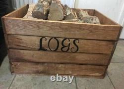 Logs Rustic Wooden Storage Box Custom