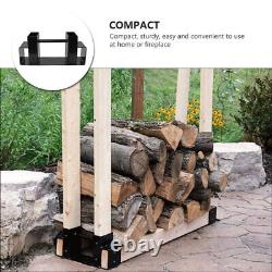 Match Stack Rack Firewood Outdoor Fireplace Organizer Log Storage Wooden