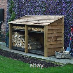 Normanton 4ft Wooden Log Store Also Available With Doors UK Hand Made