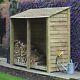 Normanton 6ft Wooden Log Store Also Available With Doors Uk Hand Made