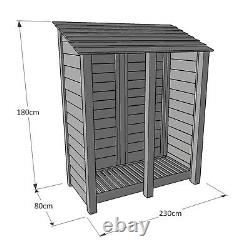Normanton 6ft Wooden Log Store Also Available With Doors UK Hand Made
