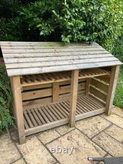 OUTDOOR LOG STORE WOODEN 4ft H x 6ft W READY ASSEMBLED