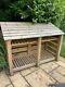 Outdoor Log Store Wooden 4ft H X 6ft W Ready Assembled