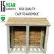 Outdoor Double Bay Wooden Log Store 4x5 15yr Rot Guarantee