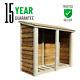 Outdoor Double Bay Wooden Log Store 4x6 15yr Rot Guarantee