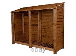 Outdoor Log Store 6FT Fire Wood Storage Shed Handmade