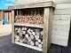 Outdoor Wooden Heavy Duty Log Kindling Store 46h X 48w X 25d