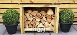 Outdoor Wooden Log Store Storage Unit