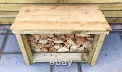 Outdoor Wooden Log Store Storage Unit