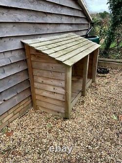 Premium Heavy Duty Tall Double Bay Wooden Log Store/Shelter Great Price
