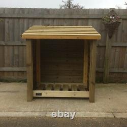 Ramsley 3ft Wide Outdoor Wooden Log store Available With Doors And Shelf