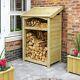 Rowlinson Heriatge Single Wooden Log Wood Store Kindling Shelf Garden Storage