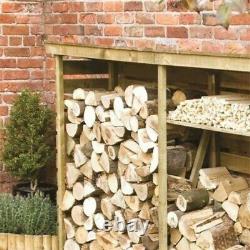 Rowlinson Large Wooden Log Wood Store Kindling Shelf Garden Storage