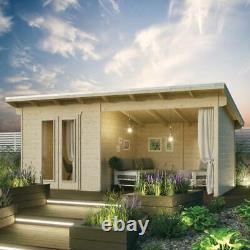 Rowlinson Oasis Log Cabin Summerhouse Garden Office Room Store Wooden Chalet New