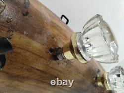 Rustic Coat & Hat Hanger Log & Crystal Doorknob Wall Mounted Handmade 25 long