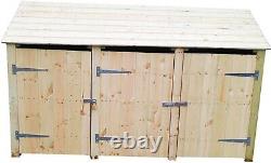 SKINY Wooden Triple Log Store / Tool Store 4ft and 6 ft Outdoors