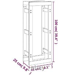 Solid Wood Pine Firewood Rack Wooden Log Store Wood Shed Log Holder Lumber N7M1