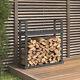 Solid Wood Pine Firewood Rack Wooden Log Store Wood Shed Log Holder Lumber R7y2