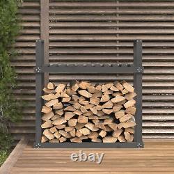 Solid Wood Pine Firewood Rack Wooden Log Store Wood Shed Log Holder Lumber R7Y2