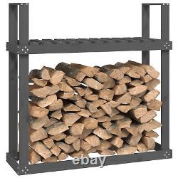 Solid Wood Pine Firewood Rack Wooden Log Store Wood Shed Log Holder Lumber V7V4