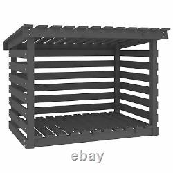 Solid Wood Pine Firewood Rack Wooden Log Store Wood Shed Log Holder Lumber Y9B4