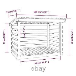 Solid Wood Pine Firewood Rack Wooden Log Store Wood Shed Log Holder Lumber Y9B4