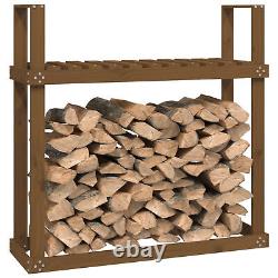 Solid Wood Pine Firewood Rack Wooden Log Store Wood Shed Lumber Storage L1P8