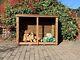 Staffordshire Garden Furniture Heavy Duty Wooden Log Store Firewood Storage
