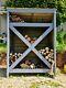 Stylish Outdoor Wooden Log Store. 4ft Wide, 5ft High. With Kindling Shelf