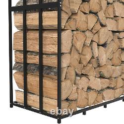 Tall Metal Firewood Wood Log Store Rack Storage Winter Wood Burner Shelf Stand