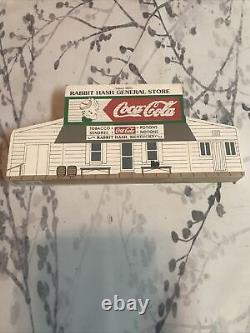 The Cat's Meow wooden figure Rabbit Hash General Store Log cabin Huckster Lot