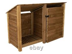 Tool Storage & Log Store Wooden (W-187cm, H-126cm/180cm, D-88cm) Green or Brown