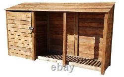 Tool Store and Log Store Wooden Garden W-3350mm x H-1260mm / 1800mm x D-810mmm