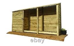 Tool Store and Log Store Wooden Garden W-3350mm x H-1260mm / 1800mm x D-810mmm