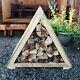Triangular Wooden Log Store. Collection Only