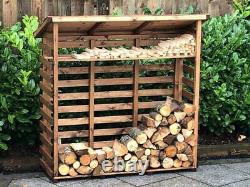 UK-Gardens Wooden Large Log Store Fully Assembled