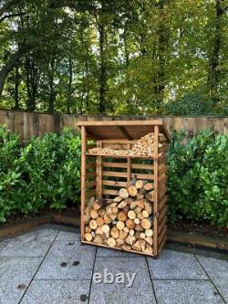 UK-Gardens Wooden Medium Log Store Fully Assembled