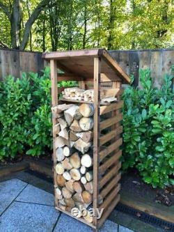 UK-Gardens Wooden Small Outdoor Log Store Fully Assembled