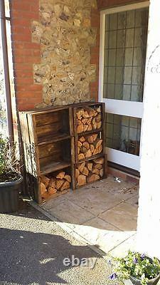 VINTAGE WOODEN APPLE FRUIT CRATES X 6 Log Store Timber Store Wood Burner