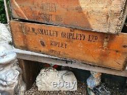 Vintage J. W Smalley Ripley Fyffes Banana Wooden Crate log store