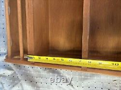 Vintage LARGE Wooden Hanging Display Wall Shelf With Cut Out Hearts On Sides