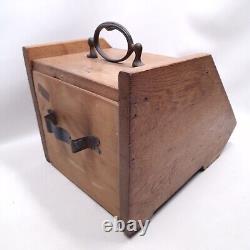 Vintage Wooden Coal Scuttle / Log Bin Fireplace Storage Free UK P&P