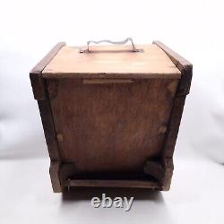 Vintage Wooden Coal Scuttle / Log Bin Fireplace Storage Free UK P&P