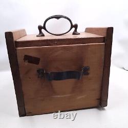 Vintage Wooden Coal Scuttle / Log Bin Fireplace Storage Free UK P&P