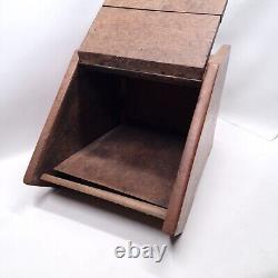 Vintage Wooden Coal Scuttle / Log Bin Fireplace Storage Free UK P&P