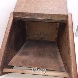 Vintage Wooden Coal Scuttle / Log Bin Fireplace Storage Free UK P&P