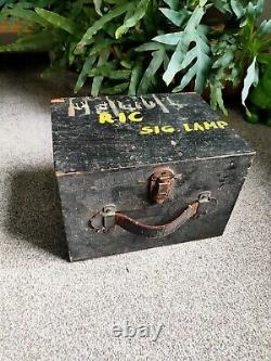 Vintage Wooden Military Ammo Box Carrier Log Store Bin