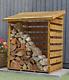 Wooden Logstore Pressure Treated 3ft Log Storage Outside Garden Wood Store New